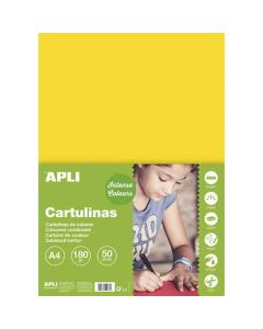Cartulina apli 170 grs. a4 50 hojas amarillo (14237) 0