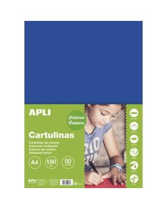 Cartulina apli 170 grs. a4 50 hojas azul oscuro (14243) 0