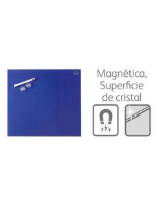 Pizarra nobo diamond magnética cristal 300x300 mm. azul (1903952) 0