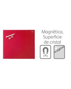 Pizarra nobo diamond magnética cristal 300x300 mm. roja (1903954) 0