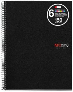 Cuaderno miquelrius notebook 6 a4 150h. cdla pp negro (2824) 0