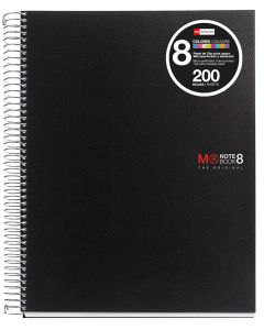 Cuaderno miquelrius notebook 8 a4 200h. cdla. pp negro (42006) 0