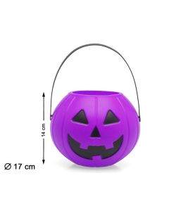 Calabaza Decorativa Halloween Púrpura 14x17 cm 0