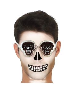 B/Sol. Acc. Gafas Halloween Esqueleto Luz 0