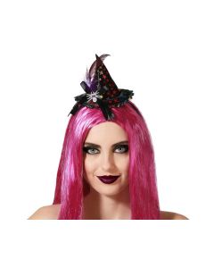 Diadema Halloween Sombrero Bruja Multicolor Mujer Adulto 0