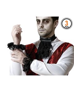 Set Accesorios Vampiresa Negro Halloween 0