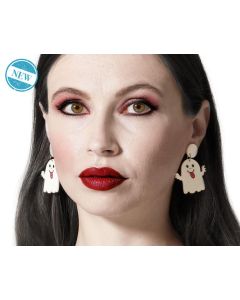 Pendientes de Fantasma Blanco para Halloween – Accesorios para Disfraces y Fiestas Temáticas 2025 0