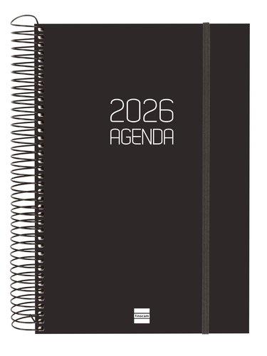 Agenda Espiral Finocam 2025 - 1 Página Por Día, Enero A Diciembre, Azul Italiano